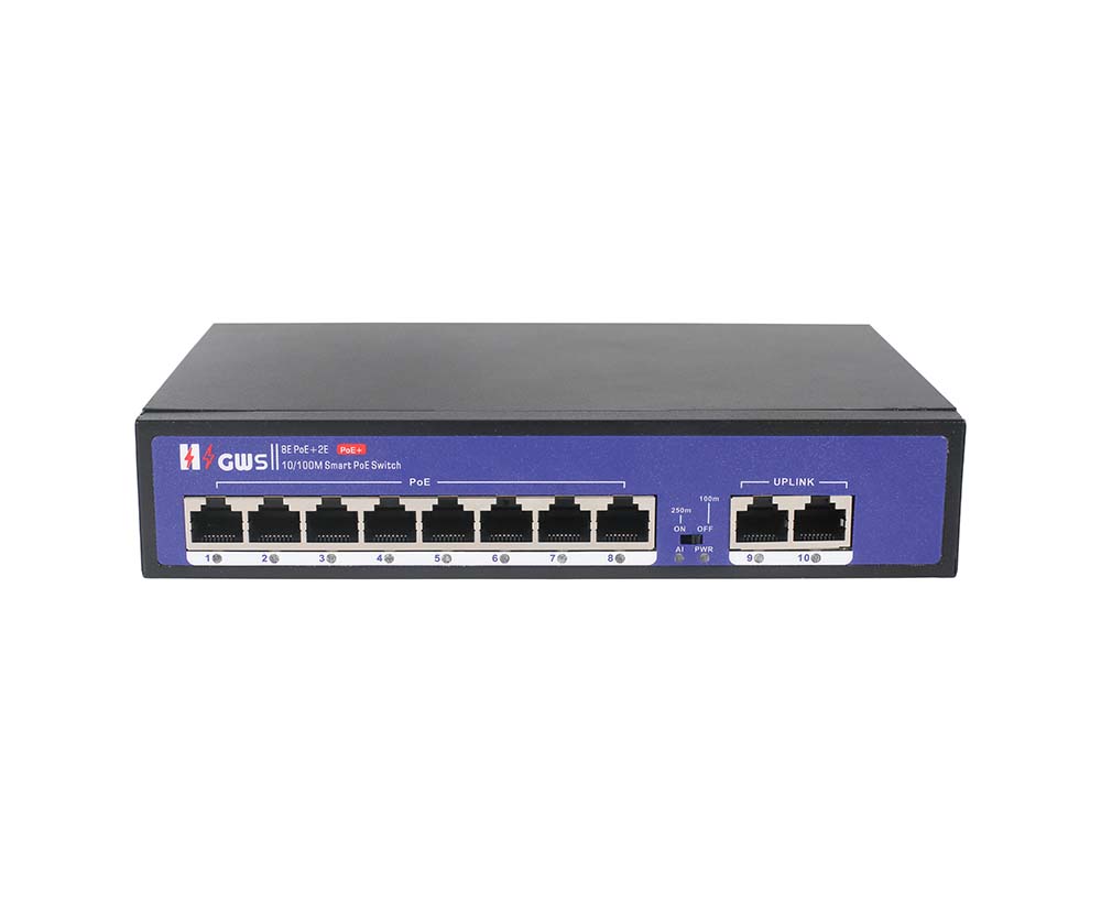 10-port 10/100Mbps AI PoE switch