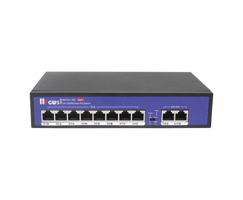 10-port full Gigabit PoE switch