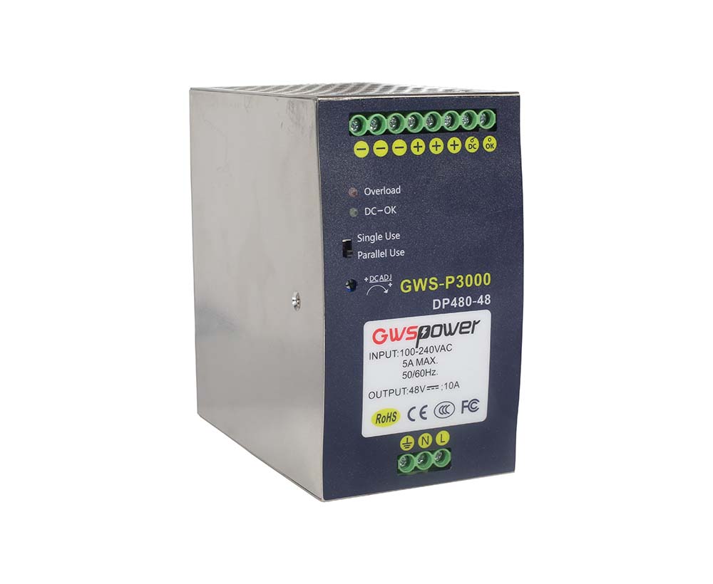 480W/48V Industrial DIN rail power supply