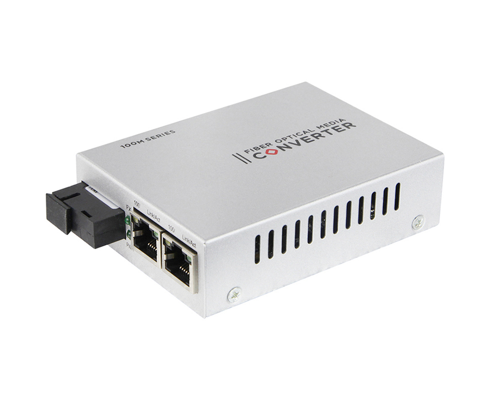 3-port 10/100M Single-mode Dual Fiber Media Converter