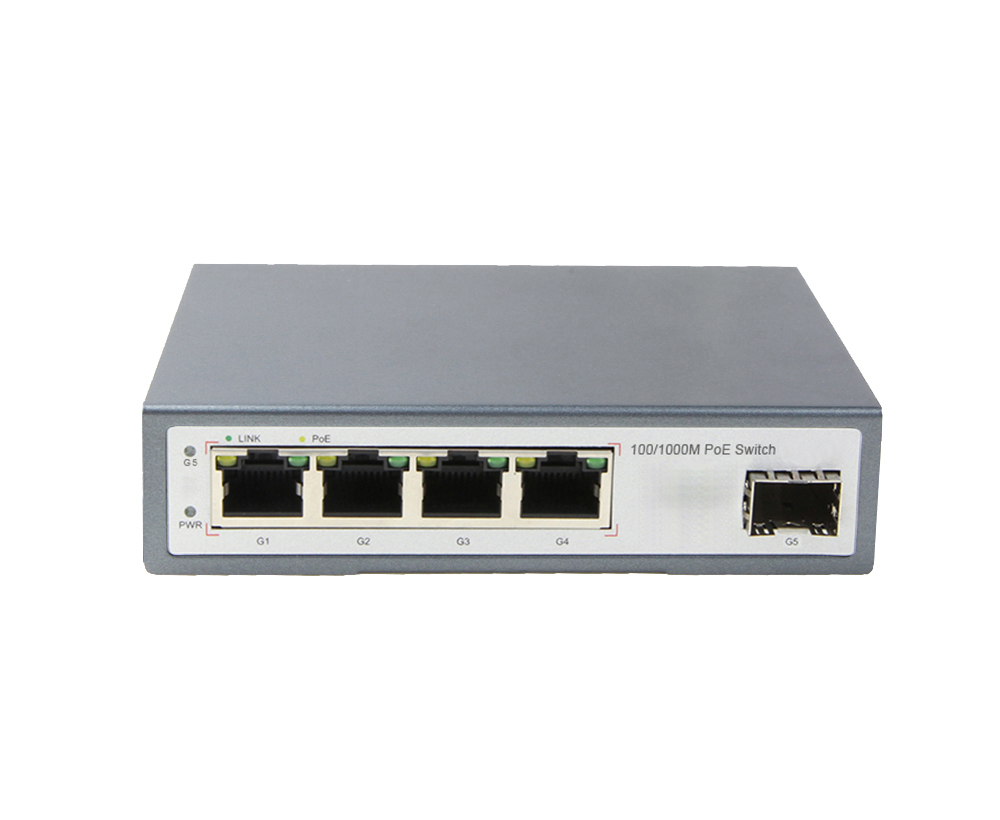 5-port Gigabit Single-mode Dual Fiber Media Converter