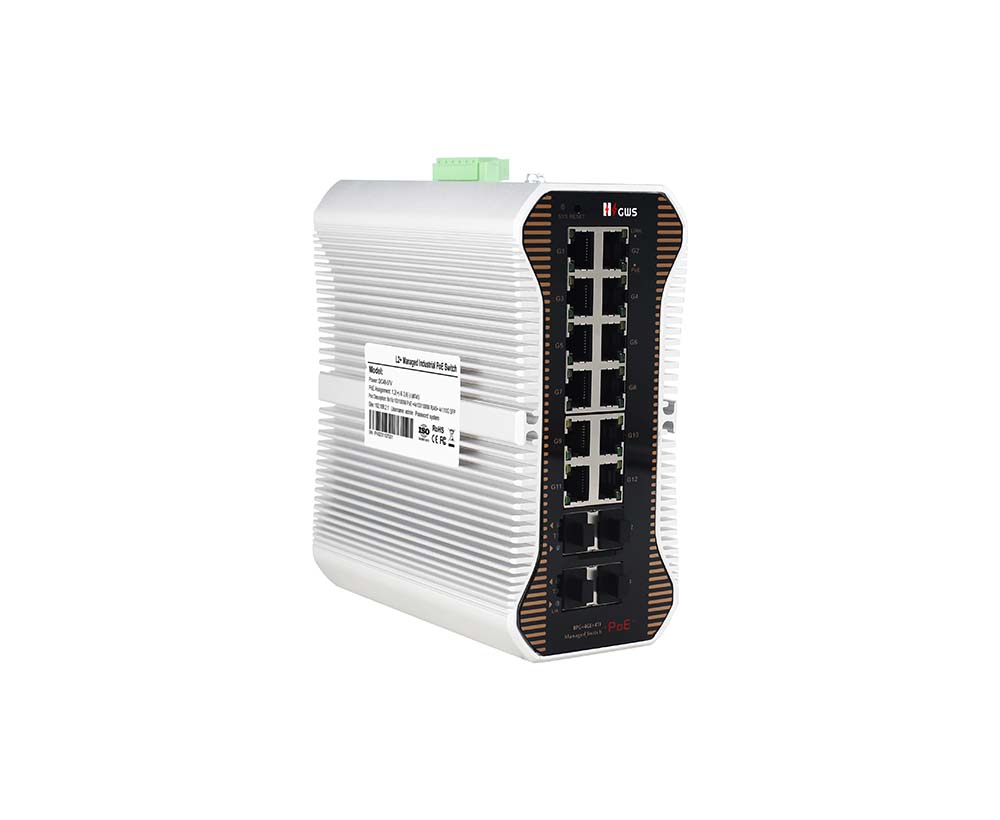 16-port 10G Uplink Managed Industrial PoE Switch