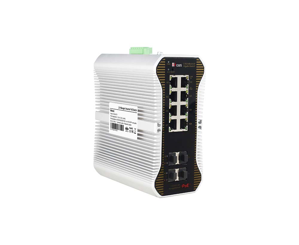 12-port 2.5G Managed Industrial PoE Fiber Switch